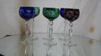 6 Gekleurde roemers/wijnglazen ( Kristall, Antiek en Kunst, Antiek | Glas en Kristal, Ophalen of Verzenden