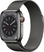 Apple Watch S8 41mm Stainless Steel Graphite Milanese Loop, Apple Watch ⌚️, Zwart, IOS, Ophalen of Verzenden