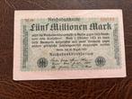 Duitsland schitterende vijf miljoen mark 1923, Postzegels en Munten, Bankbiljetten | Europa | Niet-Eurobiljetten, Ophalen of Verzenden