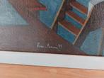 Hans van Rossem - Abstract Interieur, 1975, Antiek en Kunst, Kunst | Schilderijen | Abstract, Ophalen of Verzenden
