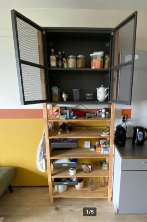 5 Ikea massief vuren en grenen keukenkasten stellingkasten, Huis en Inrichting, Keuken | Keukenelementen, Minder dan 100 cm, 25 tot 50 cm