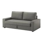 IKEA slaapbank VILASUND groen/grijs, Ophalen, Tweepersoons, 140 cm, Zo goed als nieuw