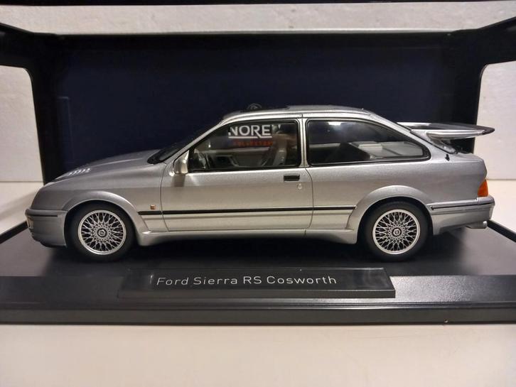 Ford Sierra RS Cosworth silver editie NOREV 1:18 KRD, Hobby en Vrije tijd, Modelauto's | 1:24, Zo goed als nieuw, Auto, Overige merken