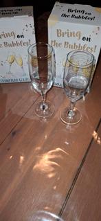 Champagne glazen 4 nieuw, Ophalen of Verzenden, Zo goed als nieuw, Overige typen