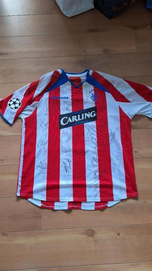 voetbalshirt Glasgow Rangers uitgebreid gesigneerd !! (20), Verzamelen, Sportartikelen en Voetbal, Gebruikt, Shirt, Buitenlandse clubs