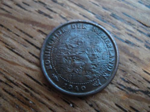 Bronzen 1/2 Cent uit 1940 van koningin Wilhelmina #476, Postzegels en Munten, Munten | Nederland, Losse munt, Overige waardes