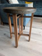 Vintage Rooktafel met Koperen Blad, Antiek en Kunst, Antiek | Meubels | Tafels, Ophalen