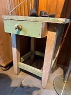 Oud brocante tafeltje met lade, Huis en Inrichting, 50 tot 100 cm, Ophalen of Verzenden, Zo goed als nieuw, 25 tot 50 cm
