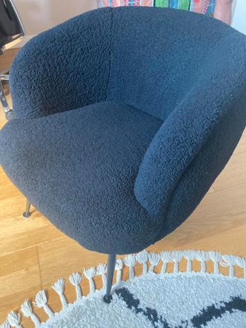 Wollen fauteuil zwart