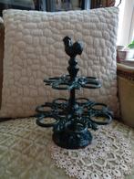 Brocante Groene Gietijzeren Eierrek Kip ** Mimosa **, Ophalen of Verzenden