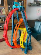 Hotwheels 3 dubbelle looping met opvangbakje, Ophalen, Zo goed als nieuw, Handmatig, Hot Wheels