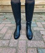 Nalini laarzen mt 42 doorgestikt motief leer zwart❗ALS nieuw, Nalini, Hoge laarzen, Verzenden, Zwart