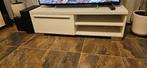 TV Meubel Wit Hoogglans, Ophalen, Hoogglans, 100 tot 150 cm, Zo goed als nieuw