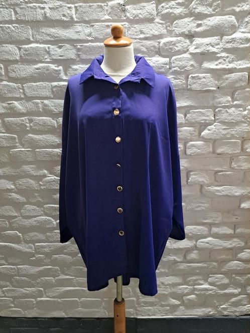 Bloese italian style, Kleding | Dames, Grote Maten, Zo goed als nieuw, Blouse of Tuniek, Paars, Verzenden