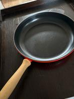 gietijzeren Braadpan / koekenpan - Rood, Ophalen of Verzenden, Gietijzer, Koekenpan of Braadpan