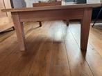 Eikenhouten Salontafel met Lade, Ophalen, Gebruikt, 100 tot 150 cm, Eikenhout