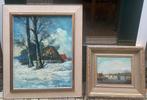 Twee Wintergezichten, Antiek en Kunst, Ophalen of Verzenden