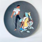 Vintage RUSCHA KERAMIEK 28cm doorsnee! Vissers, Antiek en Kunst, Antiek | Keramiek en Aardewerk, Ophalen of Verzenden