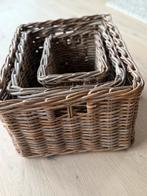 Set van 3 rieten manden, Ophalen, Gebruikt, Rechthoekig, Overige materialen