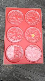 Vintage kristallen onderzetters, Ophalen of Verzenden, Gebruikt, Glas of Kopje