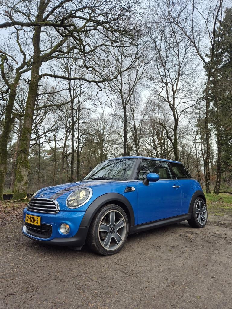 Prachtige Mini 1.6 Cooper 2012 Blauw, Auto's, Mini, Voorwielaandrijving, Stof, Zwart, Origineel Nederlands
