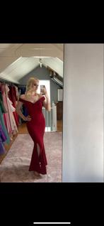 Off shoulder jurk met split - XS/S/M, Ophalen of Verzenden, Zo goed als nieuw, Maat 36 (S), Rood