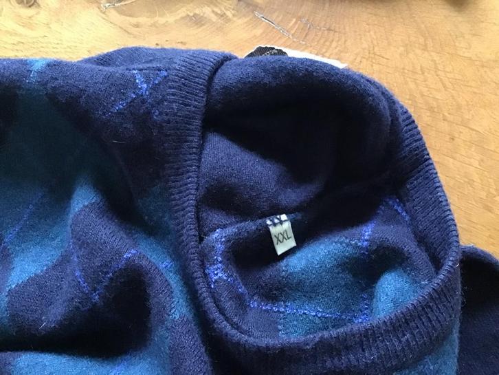 Cashmere Muranowol Herentrui XL - Made in Italy, Kleding | Heren, Truien en Vesten, Zo goed als nieuw, Maat 56/58 (XL), Blauw