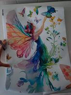 Bloemenfee met vlinders raamsticker, muursticker, Huis en Inrichting, Ophalen of Verzenden, Nieuw