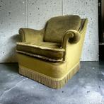 Vintage mosgroene eenzit / fauteuil /zetel, Huis en Inrichting, Fauteuils, Ophalen