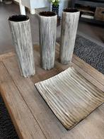 Vazen en schaal, Overige kleuren, Ophalen of Verzenden, Minder dan 50 cm, Glas