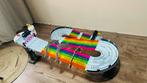 Hot Wheels Mario Kart Rainbow Road racebaan + 4 karts, Ophalen of Verzenden, Zo goed als nieuw, Elektrisch, Overige merken