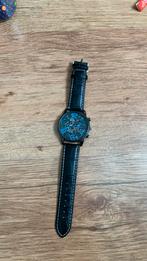 Horloge, Leer, Staal, Polshorloge, Zo goed als nieuw