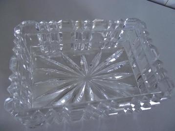 vintage kristal botervloot ster geslepen glas schaal 12,5 cm beschikbaar voor biedingen