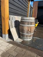 Eiken wijnvat (open), Tuin en Terras, Bloempotten, Ophalen, Overige materialen, 40 cm of meer, Rond