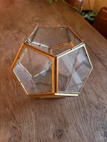 Glazen kaarsen- of plantjeshouder beschikbaar voor biedingen