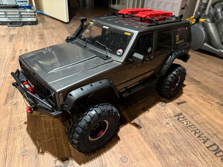 Crossrc Emo x2 - RC Crawler rtr jeep cherokee, Hobby en Vrije tijd, Modelbouw | Auto's en Voertuigen, Zo goed als nieuw, Auto