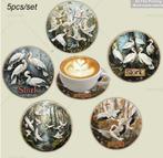 Onderzetters met Ooievaar afbeeldingen, Ophalen of Verzenden, Nieuw, Glas of Kopje