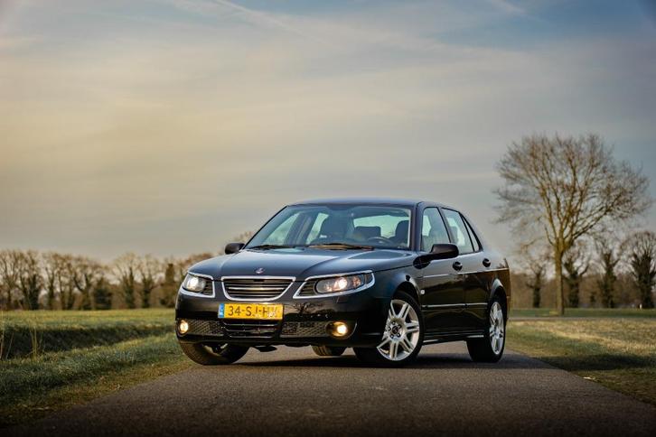 Saab 9-5 2.3 T Sport Sedan AUT 2006 Zwart, Auto's, Saab, Bedrijf, Saab 9-5, ABS, Airbags, Airconditioning, Alarm, Boordcomputer