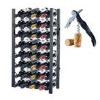 Wijnrek | 32 flessen | 45x20x80cm | Flessenrek | Staal, 25 flessen of meer, Info@lendo-online.eu, Nieuw, Lendo Online