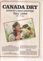 Retro reclame 1981 Canada Dry spaaractie tennis Borg poster, Overige typen, Ophalen of Verzenden