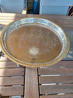 Oosters dienblad met decoratief patroon, Ophalen, Gebruikt, Rond, Metaal