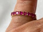 Gouden ring Robijn, Verzenden, Zo goed als nieuw, 17 tot 18, Met edelsteen