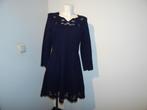 Ted Baker donker blauwe jurk open sier werk mooi 3/40, Maat 38/40 (M), Zo goed als nieuw, Knielengte, Ted Baker