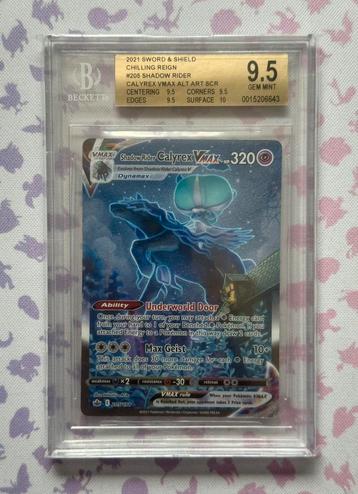 Pokémon Chilling Reign Shadow Rider Calyrex Vmax 205 BGS 9.5 beschikbaar voor biedingen