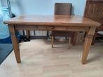 Robuuste houten eettafel met lade - 135x80 cm, Ophalen, Gebruikt, 100 tot 150 cm, Grenenhout