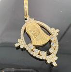 Prachtige 14k gouden unieke maria hanger, Nieuw, Ophalen of Verzenden, Kruis of Symbool, Goud