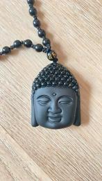 Zwarte Onyx Boeddha ketting, Nieuw, Sieraad, Ophalen of Verzenden, Boeddhisme