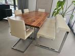 KFF eetset- design tafel en stoelen van KFF, Huis en Inrichting, Ophalen, Gebruikt, Modern/desing, 4 tot 6 stoelen