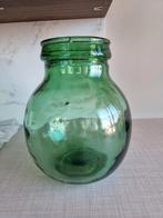 Vintage originele groene viresa vaas, hoogte 24,5., Minder dan 50 cm, Groen, Glas, Ophalen of Verzenden