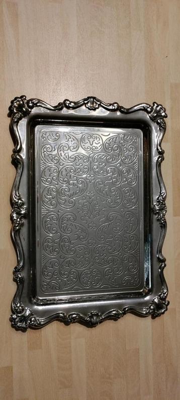 metalen dienbladje, 36 x 25 cm beschikbaar voor biedingen